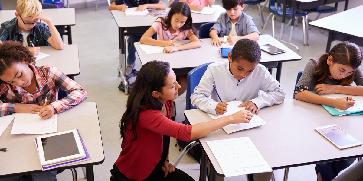 elevated-view-of-teacher-and-class